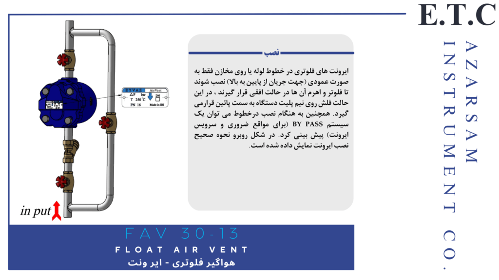 نصب هواگیر فلوتری | ایر ونت | Float Air Vent FAV 13-13