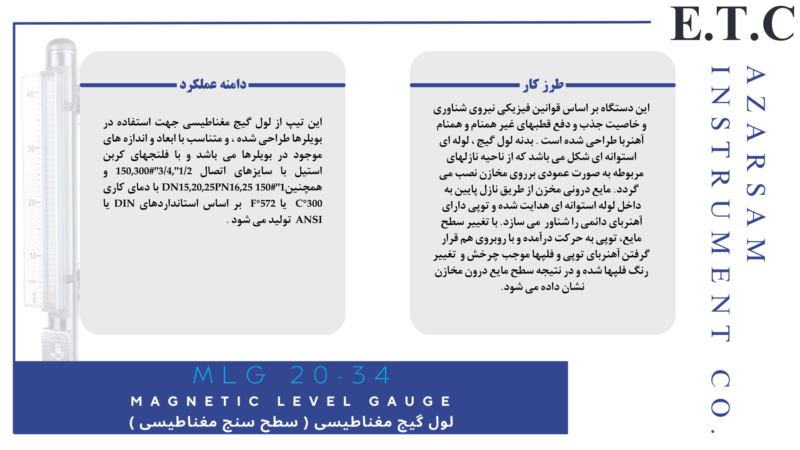 لول گبج مغناطیسی - سطح سنج مغناطییسی MLG 20-44